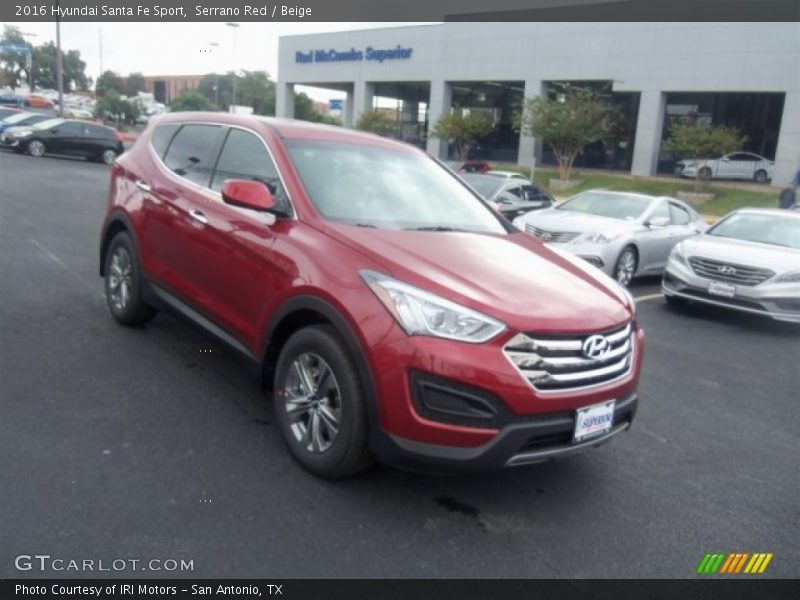 Serrano Red / Beige 2016 Hyundai Santa Fe Sport
