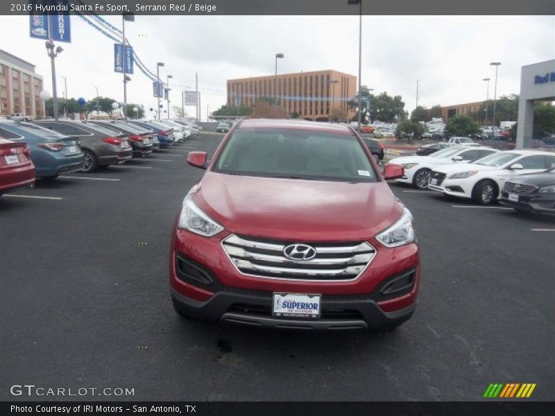 Serrano Red / Beige 2016 Hyundai Santa Fe Sport