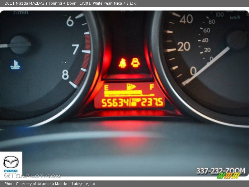 Crystal White Pearl Mica / Black 2011 Mazda MAZDA3 i Touring 4 Door