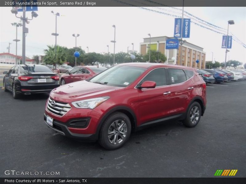 Serrano Red / Beige 2016 Hyundai Santa Fe Sport
