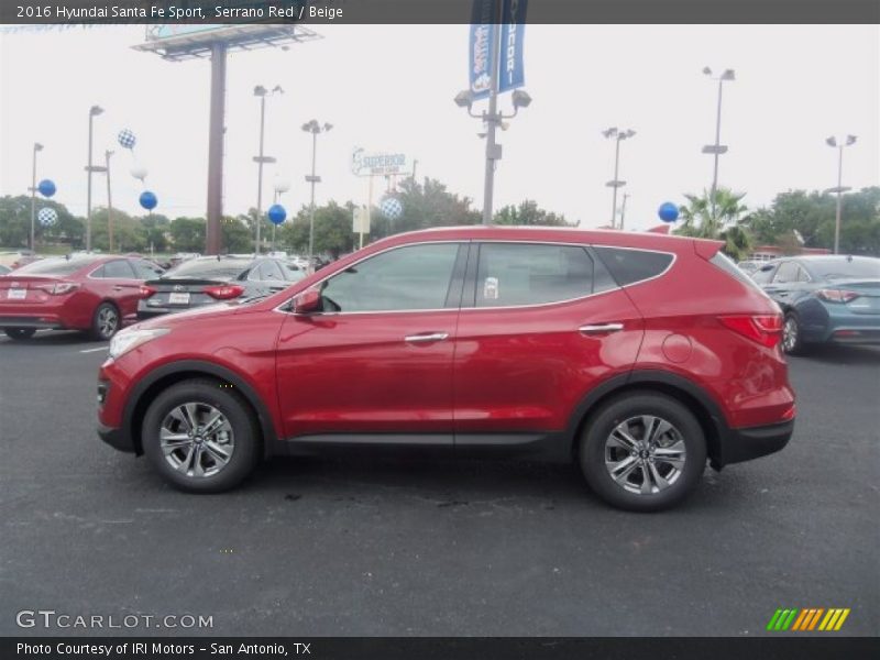 Serrano Red / Beige 2016 Hyundai Santa Fe Sport