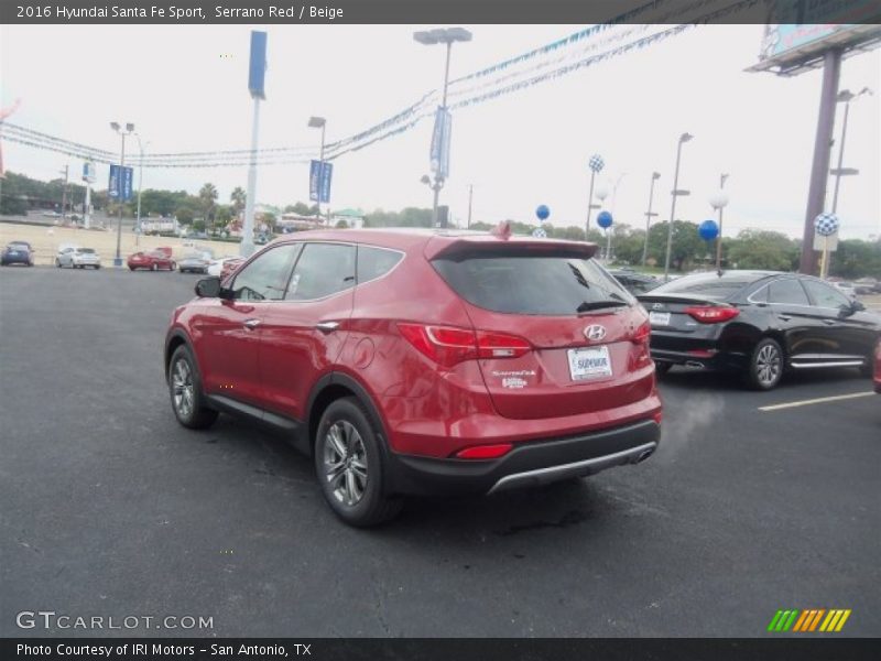 Serrano Red / Beige 2016 Hyundai Santa Fe Sport