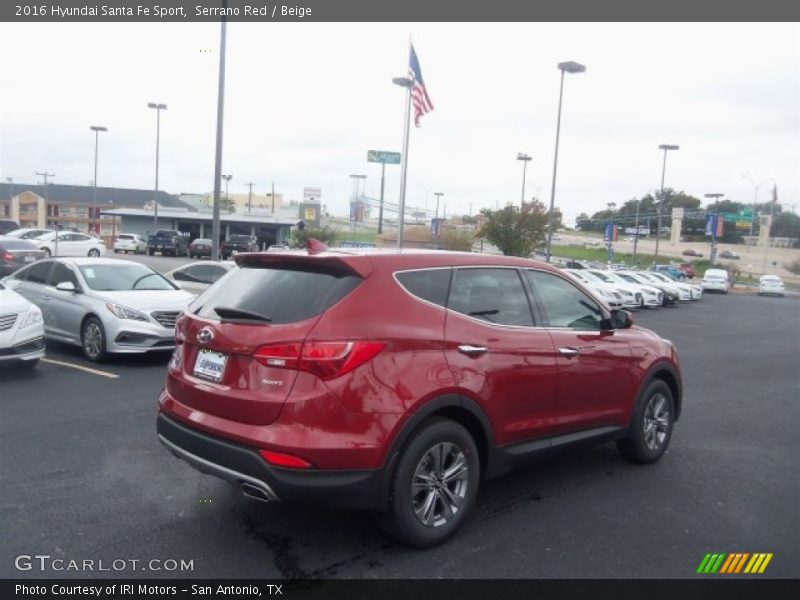 Serrano Red / Beige 2016 Hyundai Santa Fe Sport