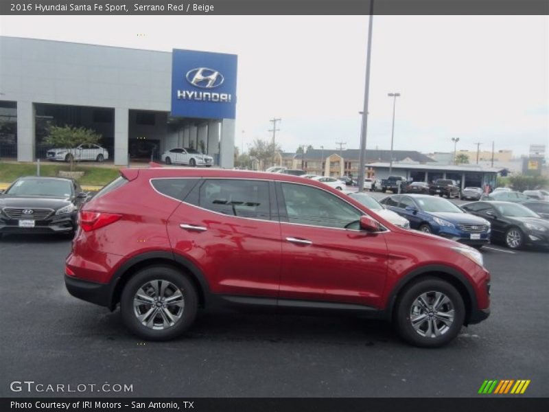 Serrano Red / Beige 2016 Hyundai Santa Fe Sport