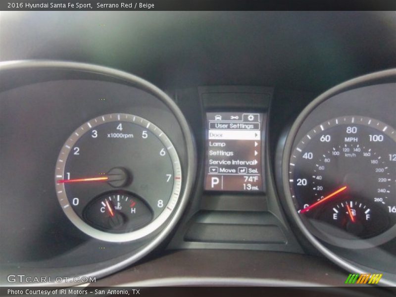 Serrano Red / Beige 2016 Hyundai Santa Fe Sport