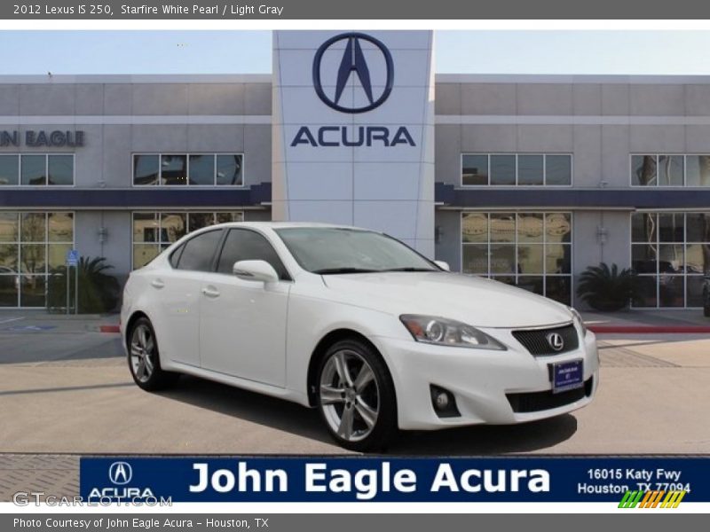 Starfire White Pearl / Light Gray 2012 Lexus IS 250