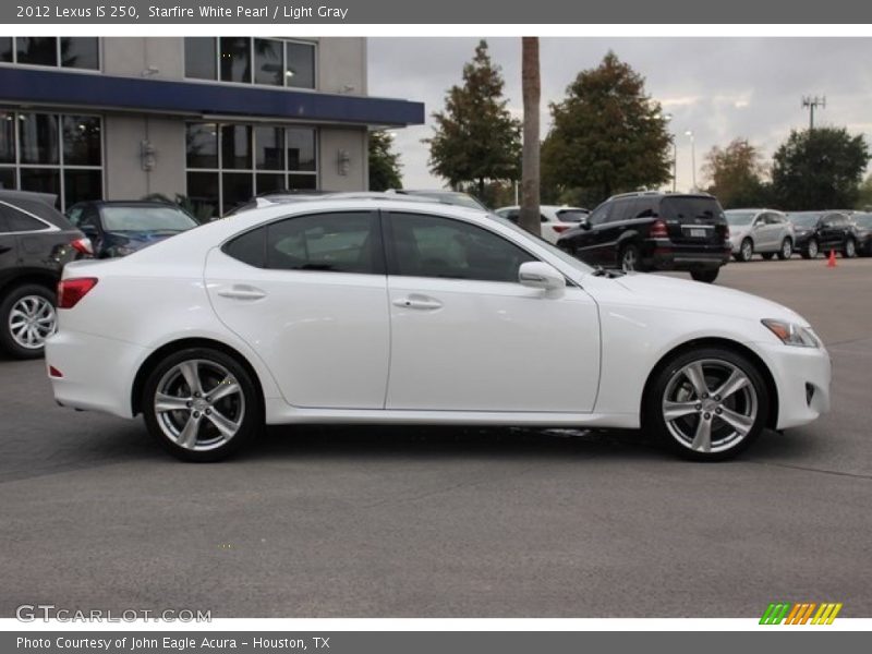 Starfire White Pearl / Light Gray 2012 Lexus IS 250