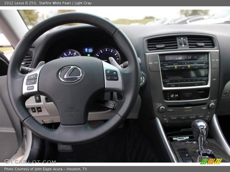 Starfire White Pearl / Light Gray 2012 Lexus IS 250