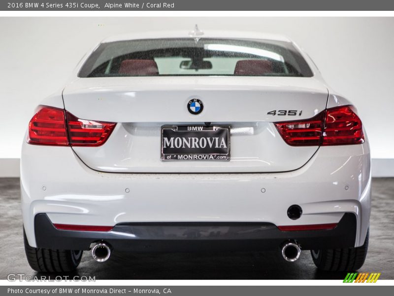 Alpine White / Coral Red 2016 BMW 4 Series 435i Coupe