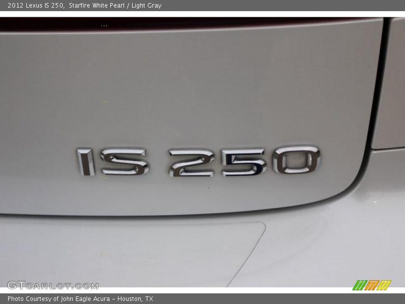 Starfire White Pearl / Light Gray 2012 Lexus IS 250