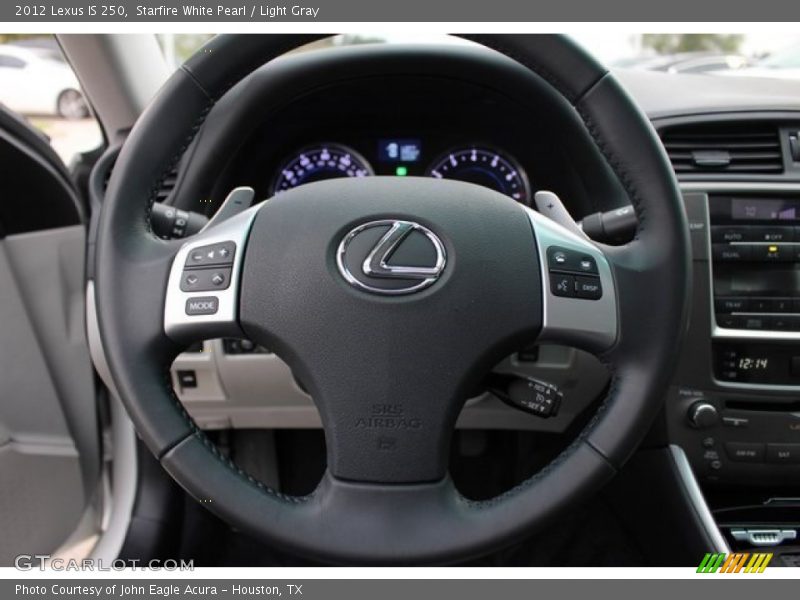 Starfire White Pearl / Light Gray 2012 Lexus IS 250