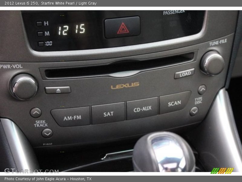Starfire White Pearl / Light Gray 2012 Lexus IS 250