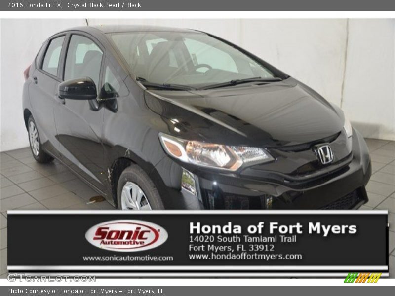 Crystal Black Pearl / Black 2016 Honda Fit LX