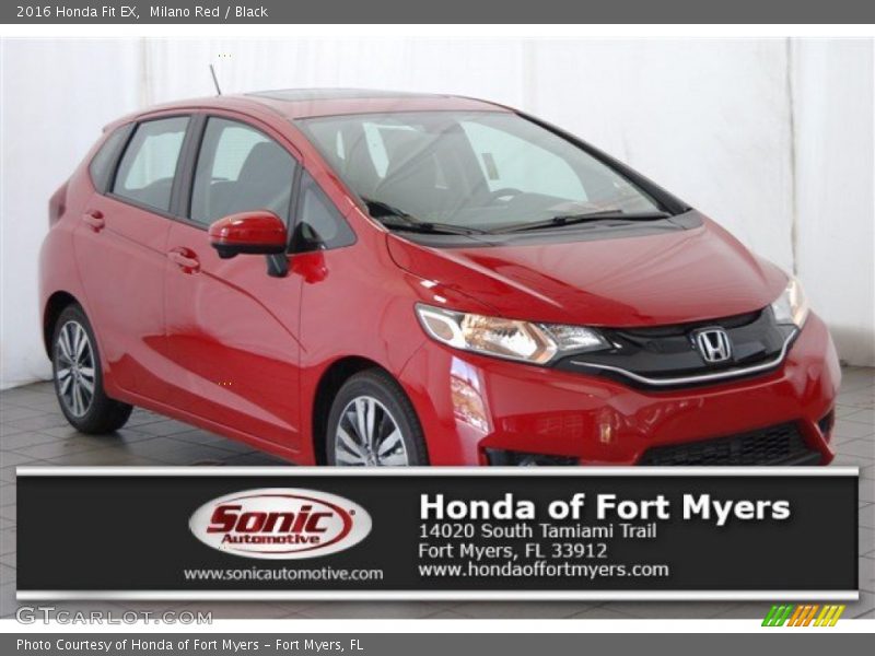 Milano Red / Black 2016 Honda Fit EX