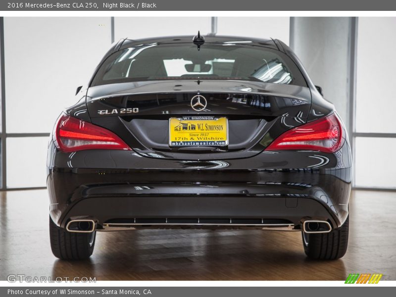Night Black / Black 2016 Mercedes-Benz CLA 250