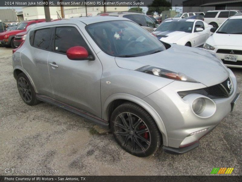 Brilliant Silver / NISMO RS Leather/Synthetic Suede 2014 Nissan Juke NISMO RS