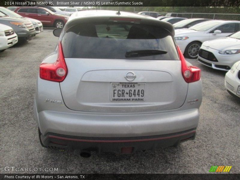 Brilliant Silver / NISMO RS Leather/Synthetic Suede 2014 Nissan Juke NISMO RS