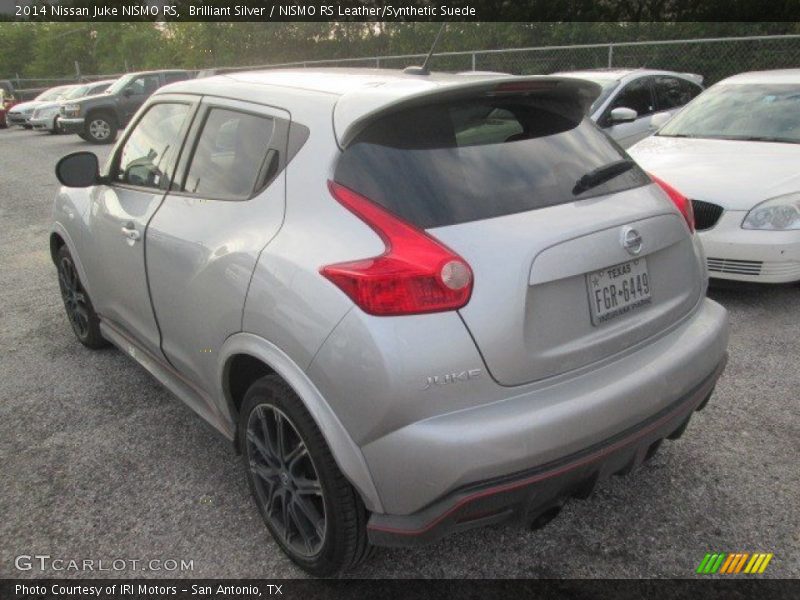 Brilliant Silver / NISMO RS Leather/Synthetic Suede 2014 Nissan Juke NISMO RS