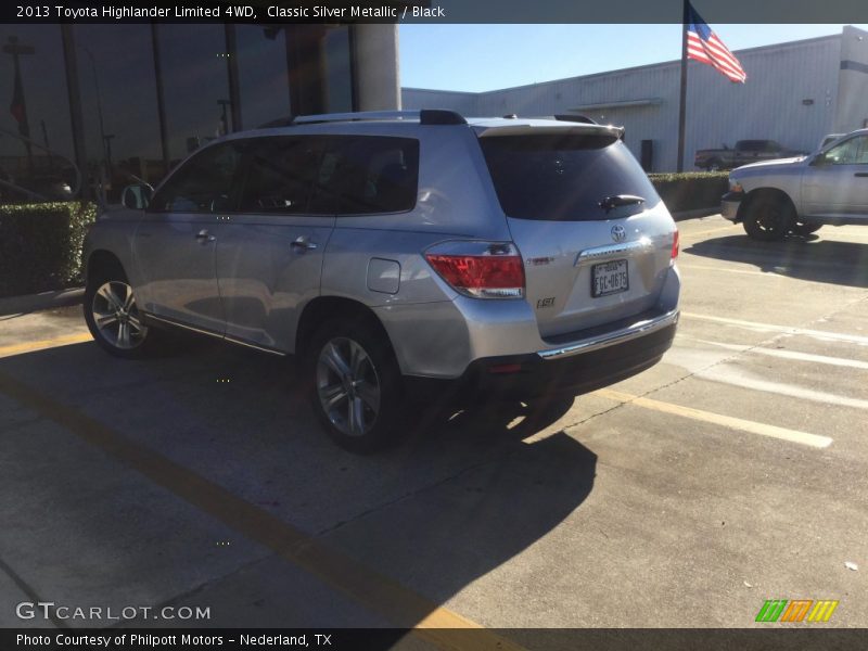 Classic Silver Metallic / Black 2013 Toyota Highlander Limited 4WD