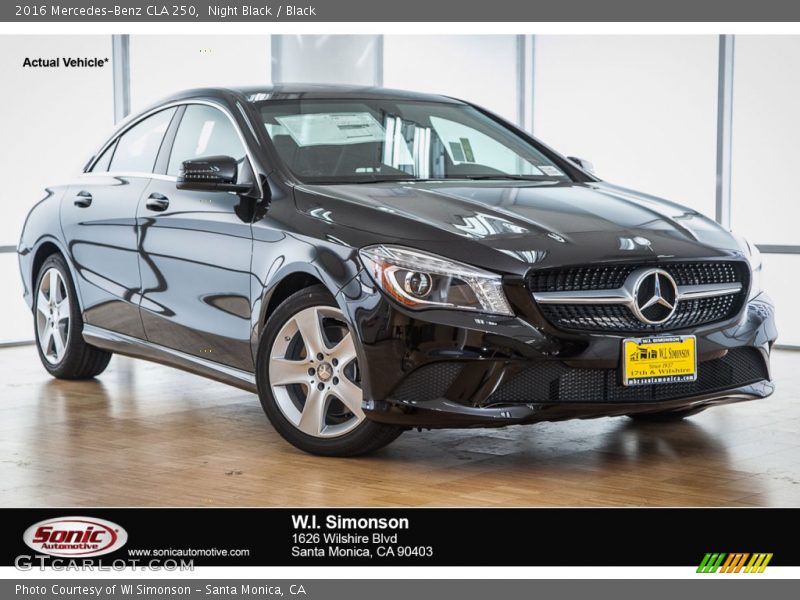 Night Black / Black 2016 Mercedes-Benz CLA 250