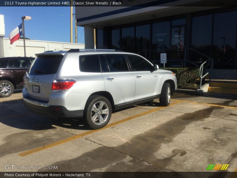 Classic Silver Metallic / Black 2013 Toyota Highlander Limited 4WD