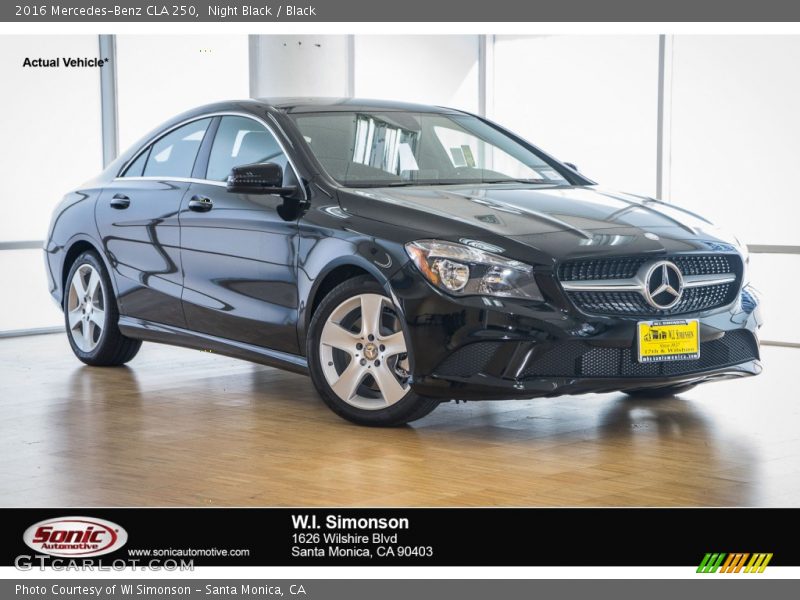 Night Black / Black 2016 Mercedes-Benz CLA 250