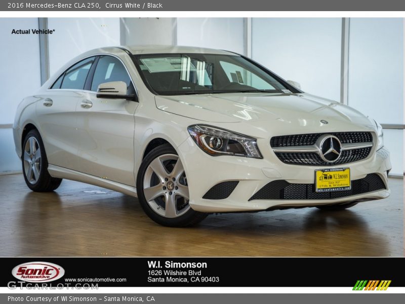 Cirrus White / Black 2016 Mercedes-Benz CLA 250