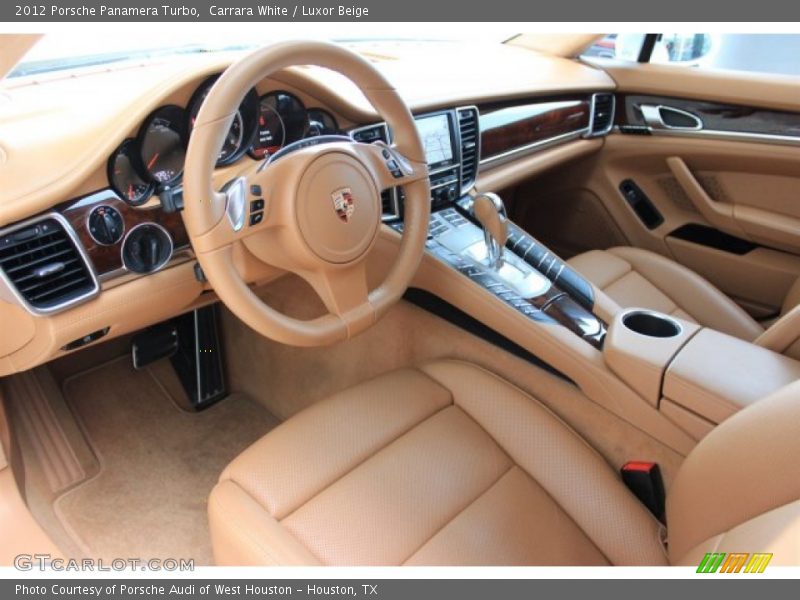 Carrara White / Luxor Beige 2012 Porsche Panamera Turbo