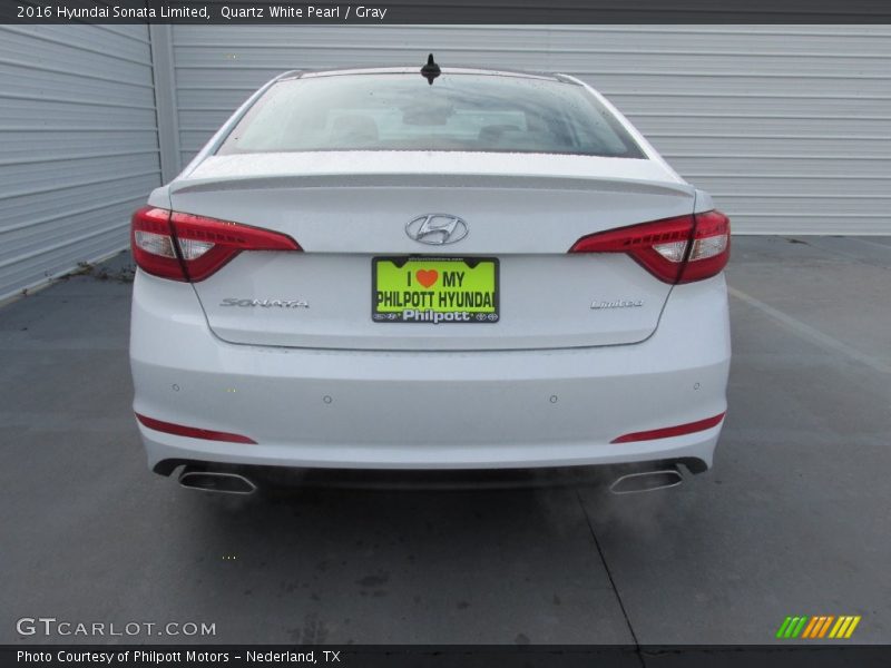 Quartz White Pearl / Gray 2016 Hyundai Sonata Limited