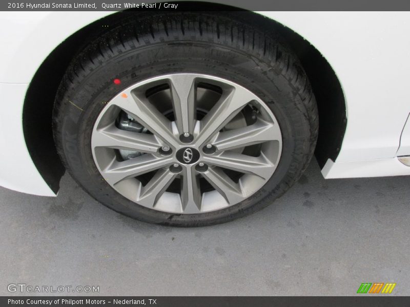 Quartz White Pearl / Gray 2016 Hyundai Sonata Limited