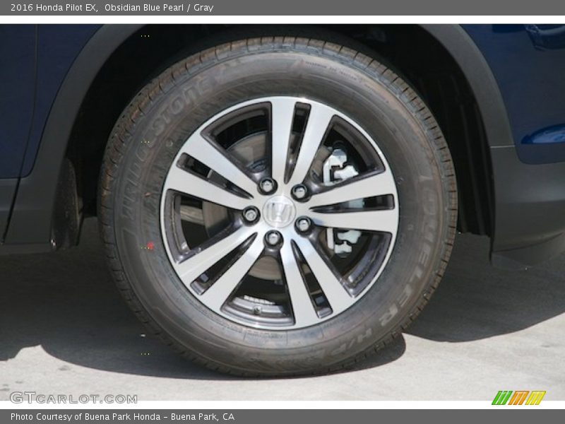 Obsidian Blue Pearl / Gray 2016 Honda Pilot EX