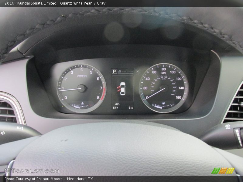 Quartz White Pearl / Gray 2016 Hyundai Sonata Limited
