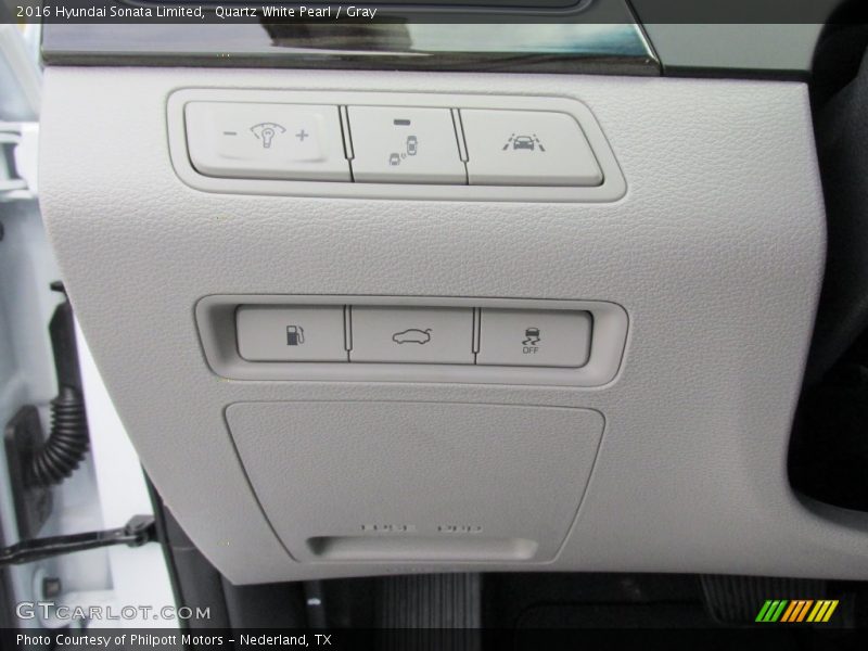 Quartz White Pearl / Gray 2016 Hyundai Sonata Limited