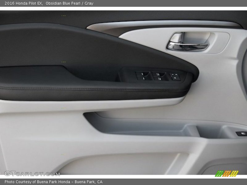 Obsidian Blue Pearl / Gray 2016 Honda Pilot EX