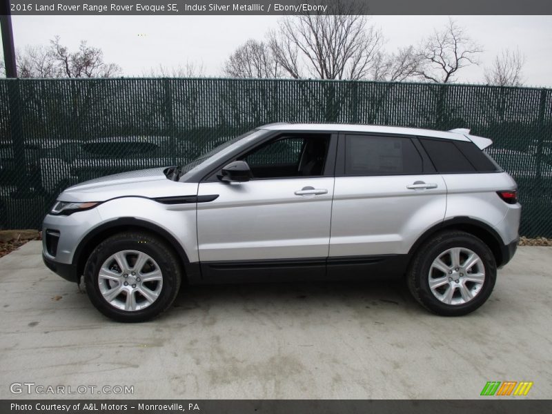 Indus Silver Metalllic / Ebony/Ebony 2016 Land Rover Range Rover Evoque SE