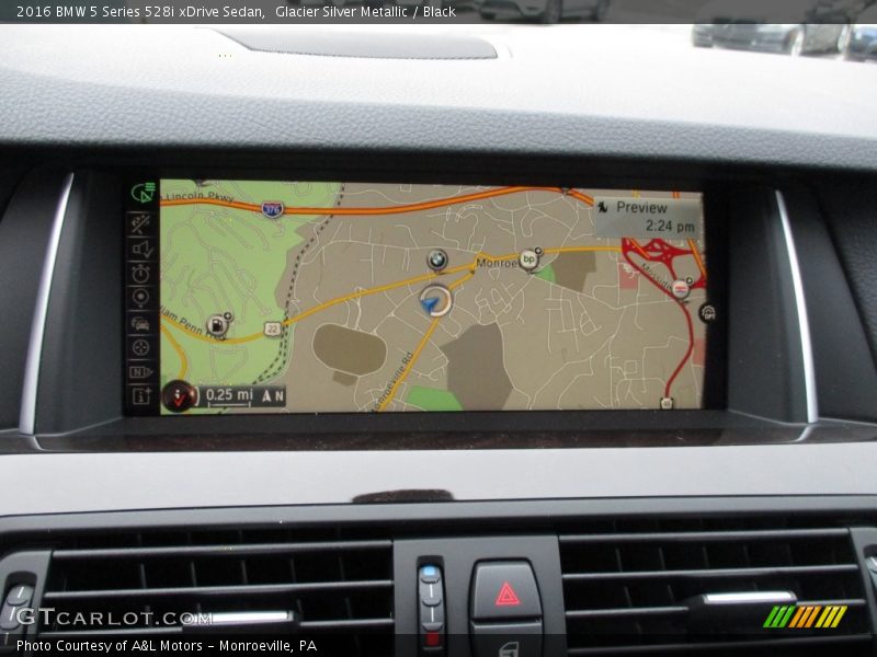 Glacier Silver Metallic / Black 2016 BMW 5 Series 528i xDrive Sedan