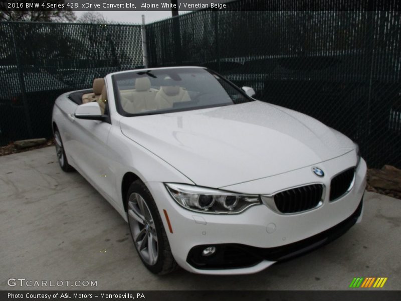 Alpine White / Venetian Beige 2016 BMW 4 Series 428i xDrive Convertible