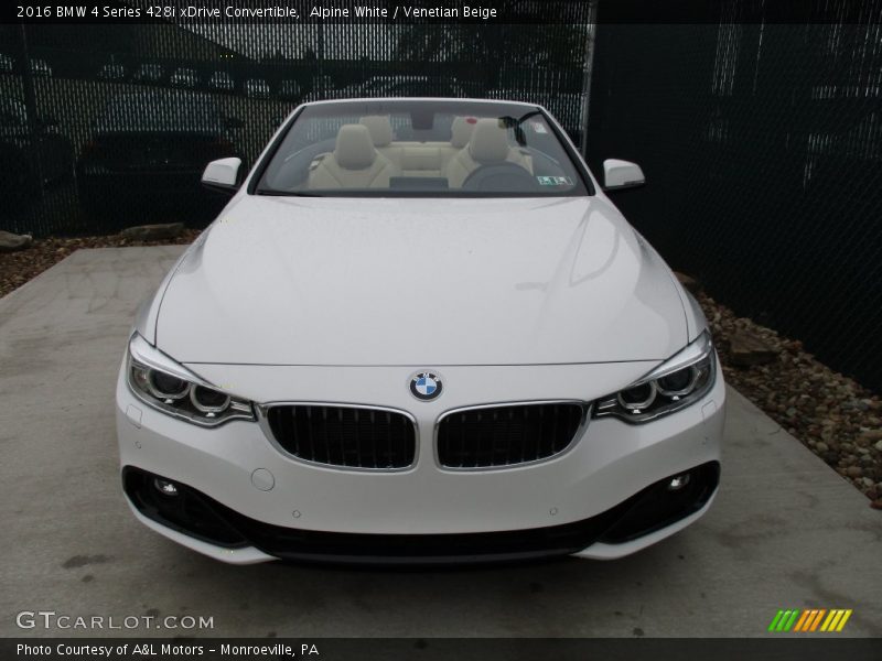 Alpine White / Venetian Beige 2016 BMW 4 Series 428i xDrive Convertible