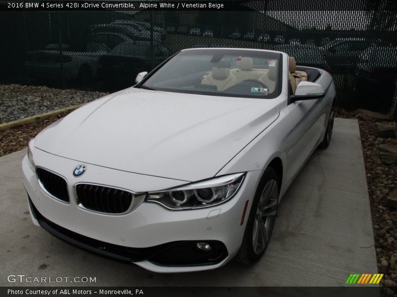 Alpine White / Venetian Beige 2016 BMW 4 Series 428i xDrive Convertible