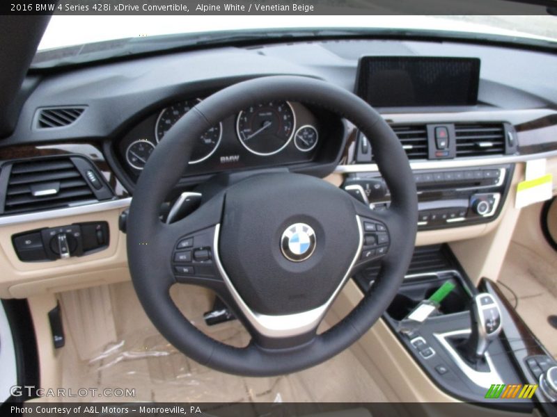 Alpine White / Venetian Beige 2016 BMW 4 Series 428i xDrive Convertible