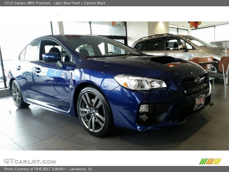 Lapis Blue Pearl / Carbon Black 2016 Subaru WRX Premium