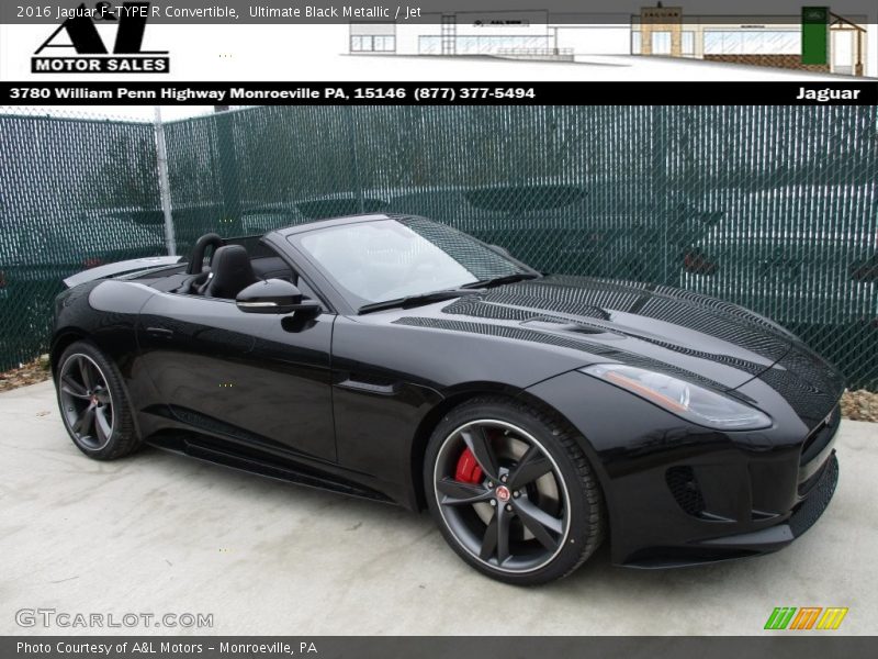 Ultimate Black Metallic / Jet 2016 Jaguar F-TYPE R Convertible