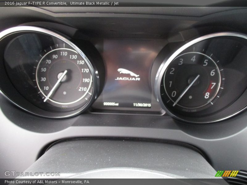 Ultimate Black Metallic / Jet 2016 Jaguar F-TYPE R Convertible