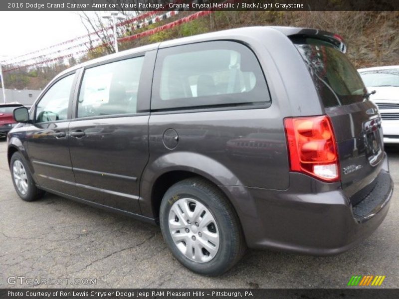 Granite Crystal Metallic / Black/Light Graystone 2016 Dodge Grand Caravan American Value Package
