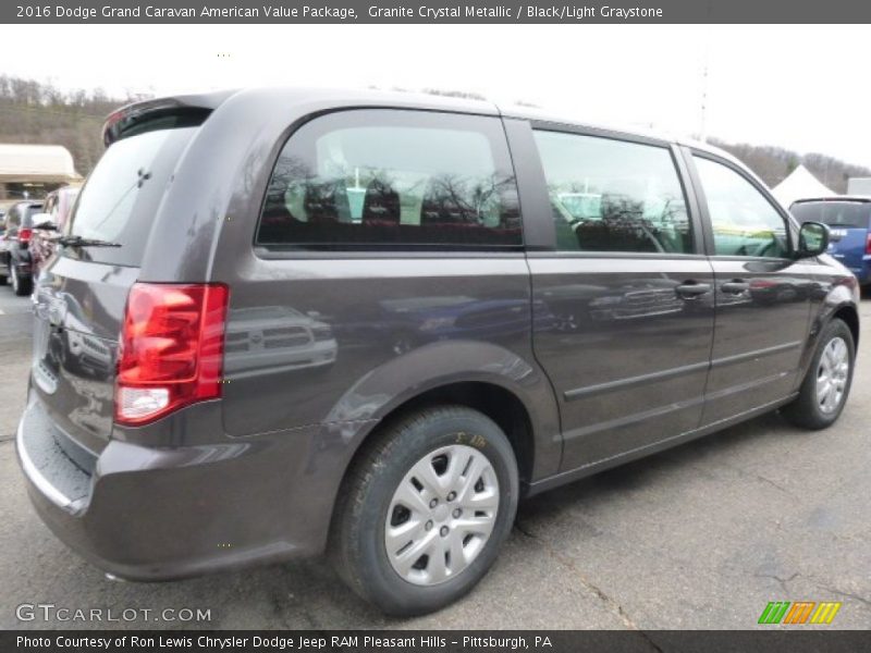 Granite Crystal Metallic / Black/Light Graystone 2016 Dodge Grand Caravan American Value Package