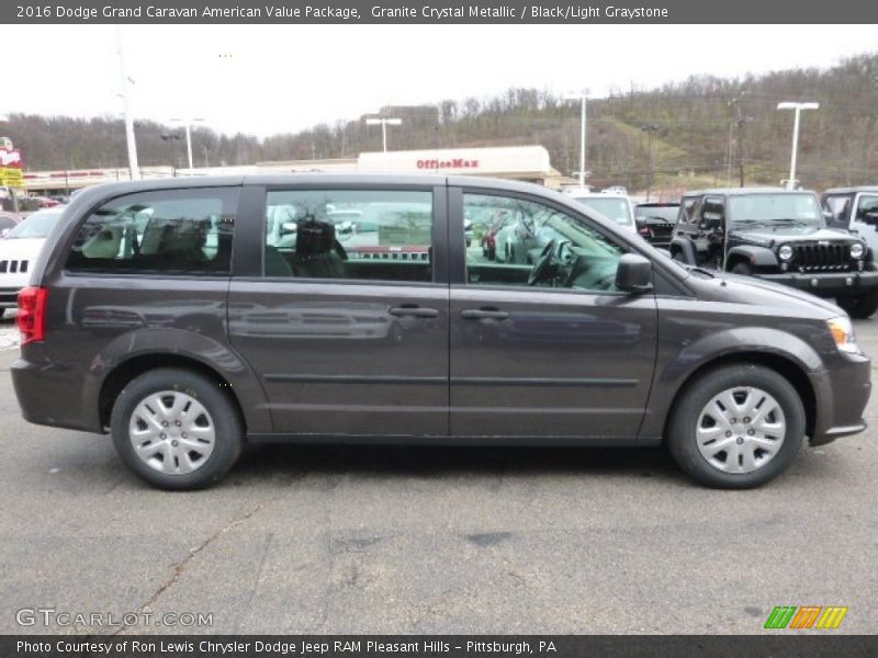 Granite Crystal Metallic / Black/Light Graystone 2016 Dodge Grand Caravan American Value Package