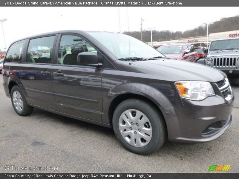 Granite Crystal Metallic / Black/Light Graystone 2016 Dodge Grand Caravan American Value Package