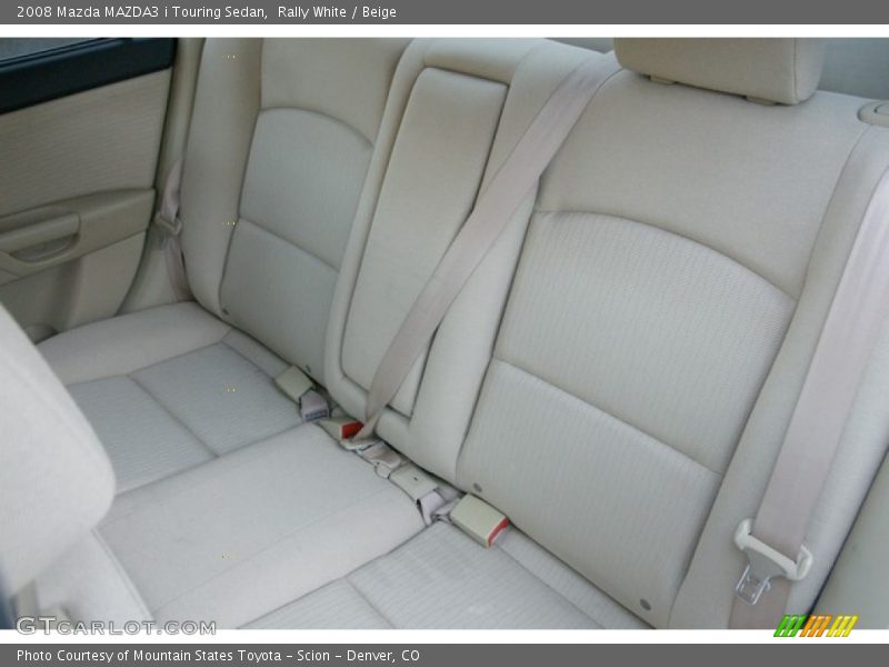 Rally White / Beige 2008 Mazda MAZDA3 i Touring Sedan