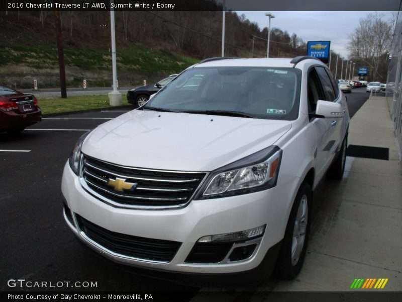 Summit White / Ebony 2016 Chevrolet Traverse LT AWD