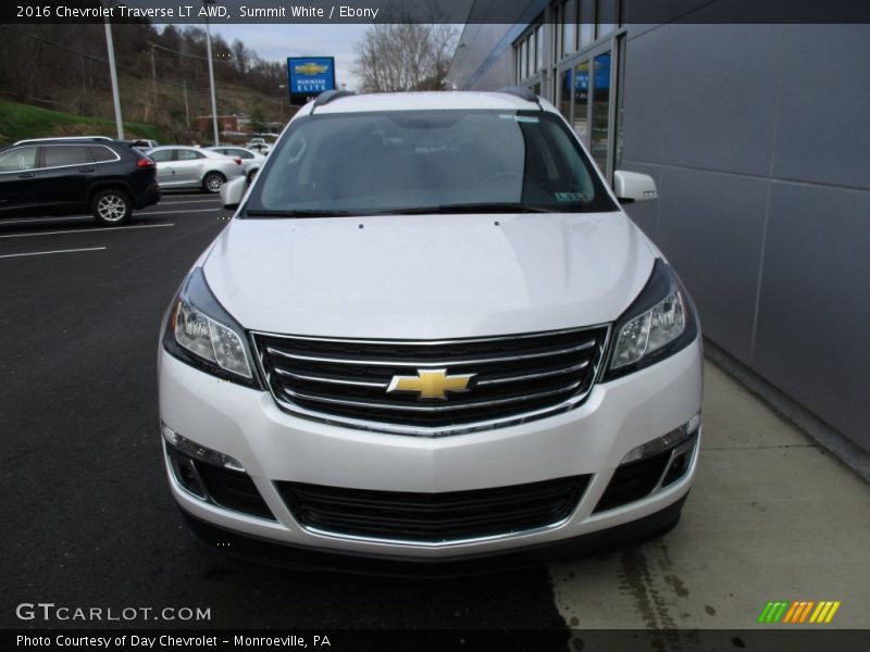 Summit White / Ebony 2016 Chevrolet Traverse LT AWD